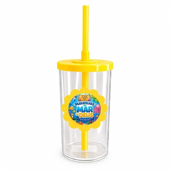 Copo Short Drink Flor Personalizado Maravilhas Mar de Deus