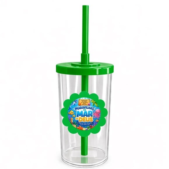 Copo Short Drink Flor Personalizado Maravilhas Mar de Deus
