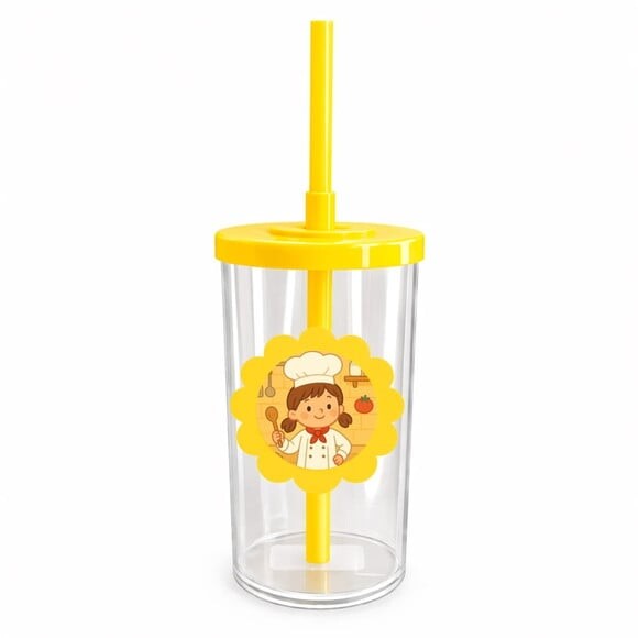 Copo Short Drink Flor Personalizado Mini Chef Menina