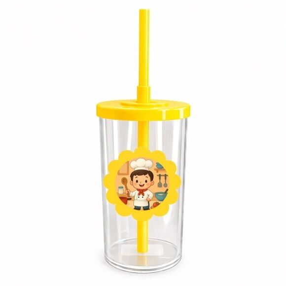 Copo Short Drink Flor Personalizado Mini Chef Menino