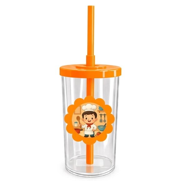 Copo Short Drink Flor Personalizado Mini Chef Menino