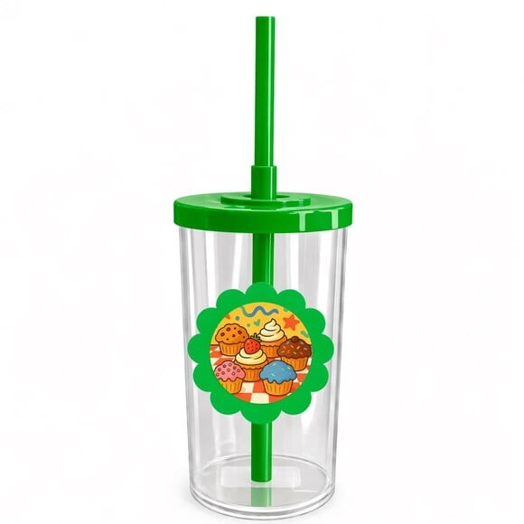 Copo Short Drink Flor Personalizado Muffins