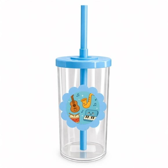 Copo Short Drink Flor Personalizado Músicas Instrumentos