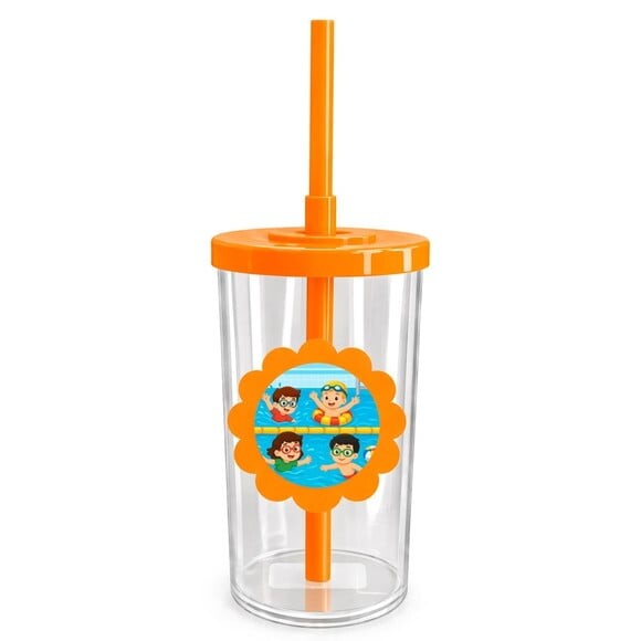 Copo Short Drink Flor Personalizado Natação