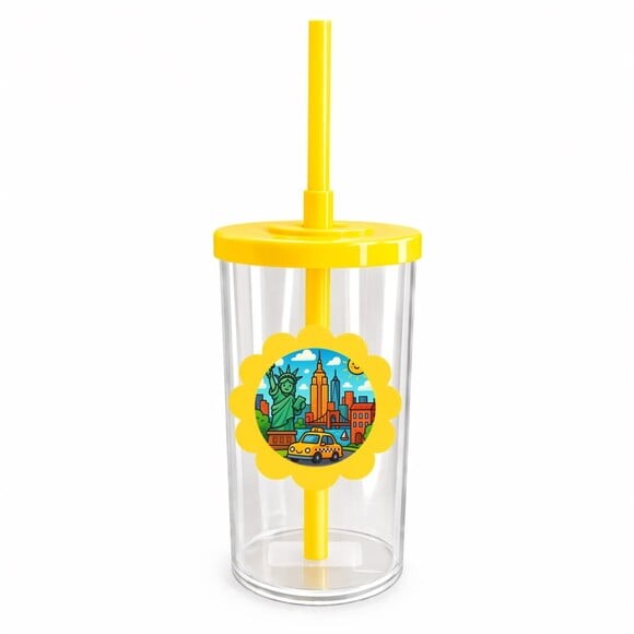 Copo Short Drink Flor Personalizado Nova York