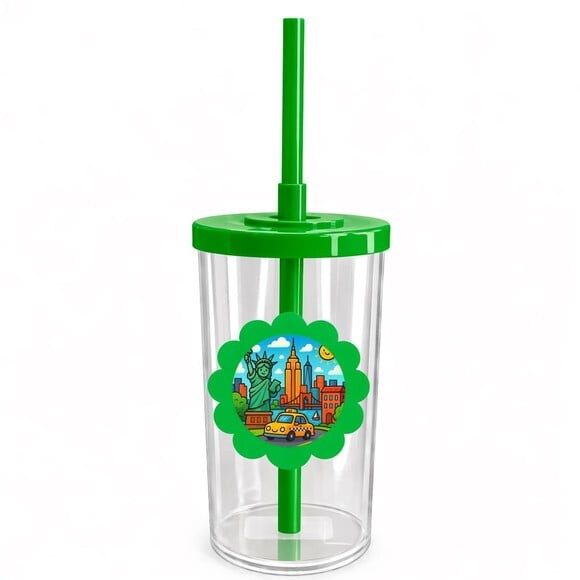 Copo Short Drink Flor Personalizado Nova York