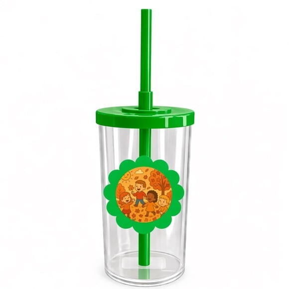 Copo Short Drink Flor Personalizado Outono Divertido