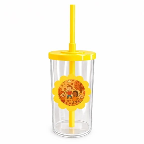 Copo Short Drink Flor Personalizado Outono Divertido