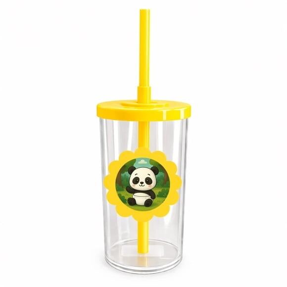 Copo Short Drink Flor Personalizado Panda Baby