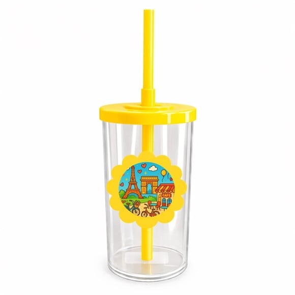 Copo Short Drink Flor Personalizado Paris