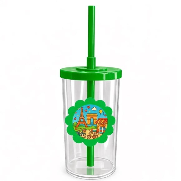 Copo Short Drink Flor Personalizado Paris