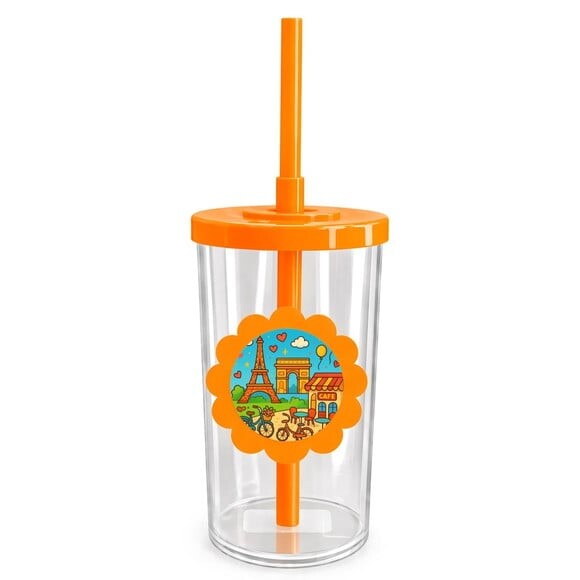 Copo Short Drink Flor Personalizado Paris