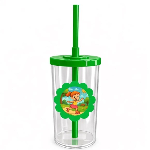 Copo Short Drink Flor Personalizado Patins