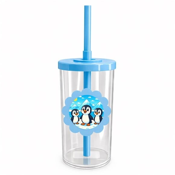 Copo Short Drink Flor Personalizado Pinguins