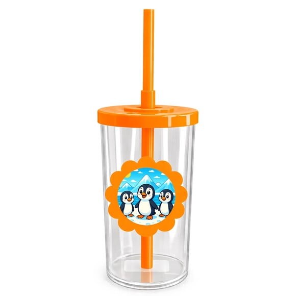 Copo Short Drink Flor Personalizado Pinguins