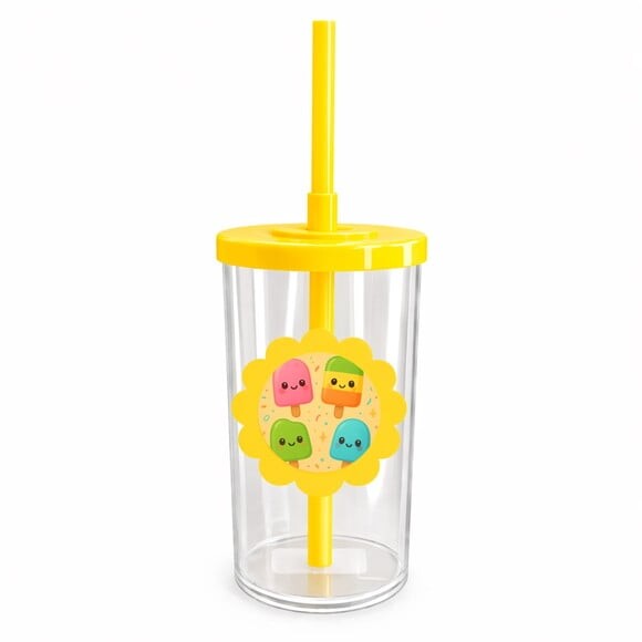 Copo Short Drink Flor Personalizado Picolés