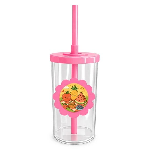 Copo Short Drink Flor Personalizado Piquenique das Frutas
