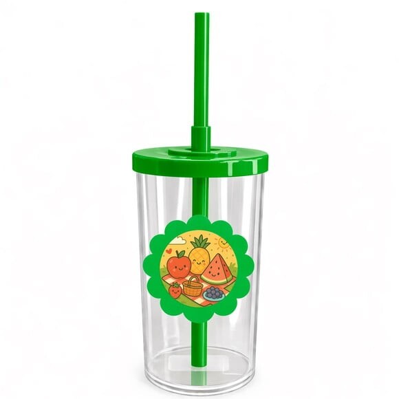 Copo Short Drink Flor Personalizado Piquenique das Frutas