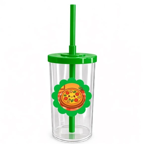 Copo Short Drink Flor Personalizado Pizza Divertida