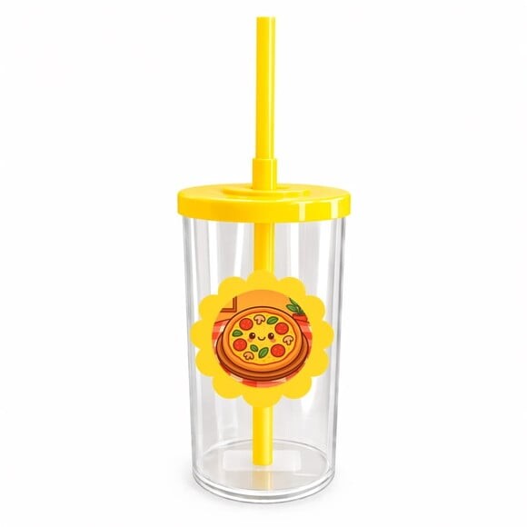 Copo Short Drink Flor Personalizado Pizza Divertida