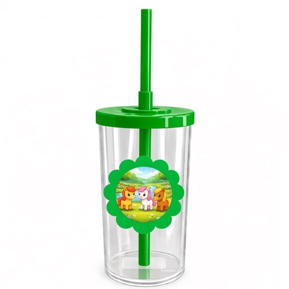 Copo Short Drink Flor Personalizado Pôneis