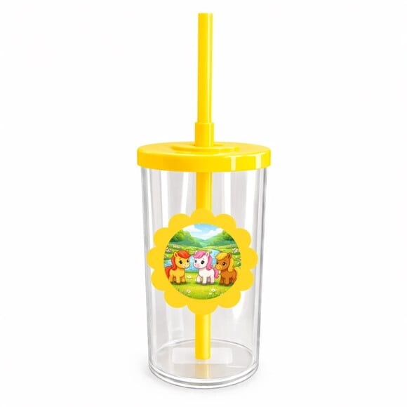 Copo Short Drink Flor Personalizado Pôneis