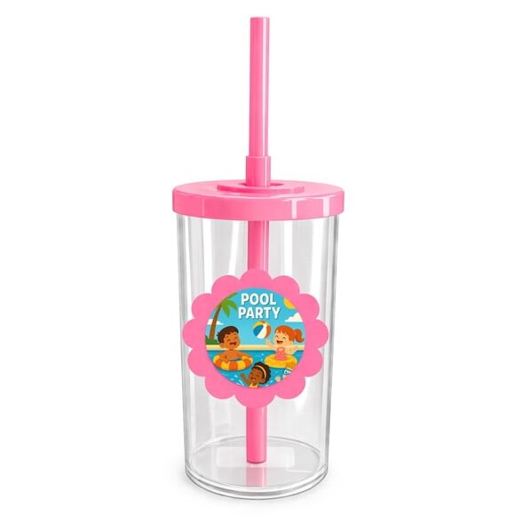 Copo Short Drink Flor Personalizado Pool Party