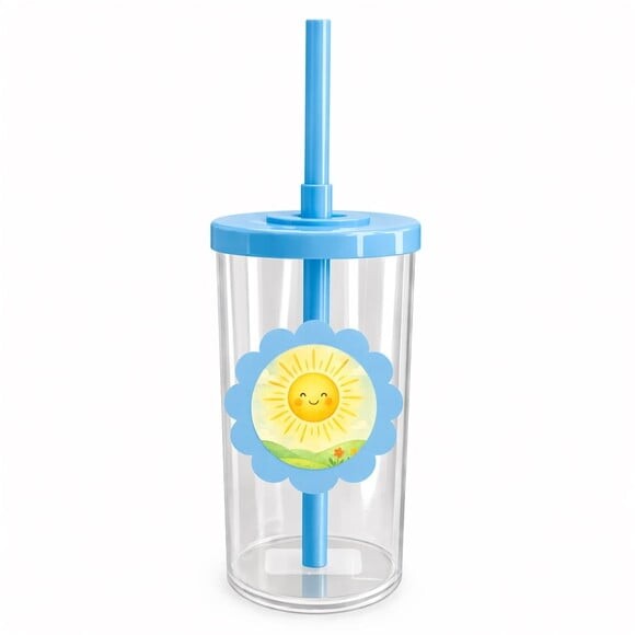 Copo Short Drink Flor Personalizado Raio de Sol Aquarela