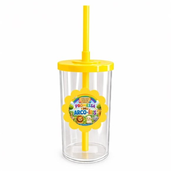 Copo Short Drink Flor Personalizado Promessa do Arco-íris
