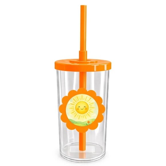 Copo Short Drink Flor Personalizado Raio de Sol Aquarela