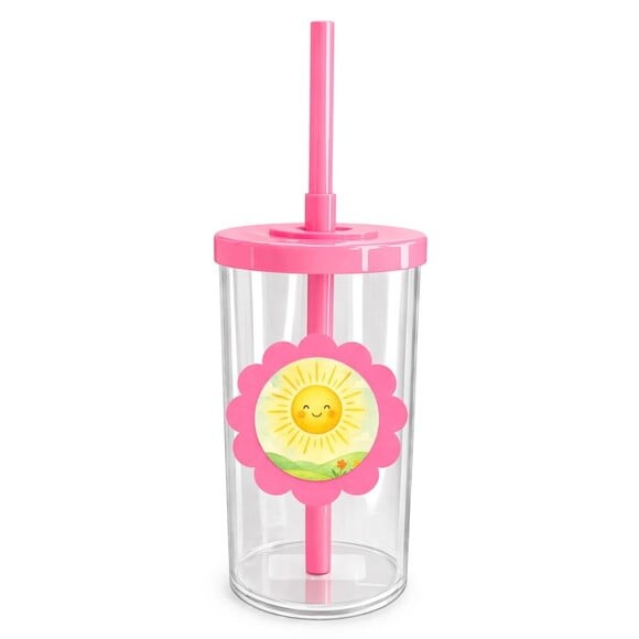 Copo Short Drink Flor Personalizado Raio de Sol Aquarela