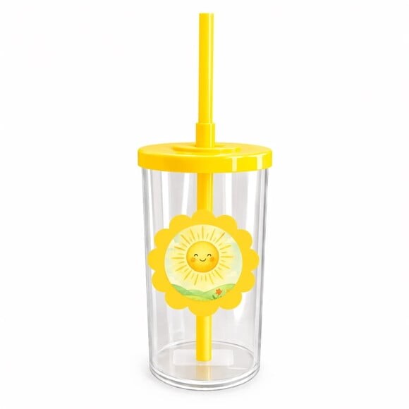 Copo Short Drink Flor Personalizado Raio de Sol Aquarela