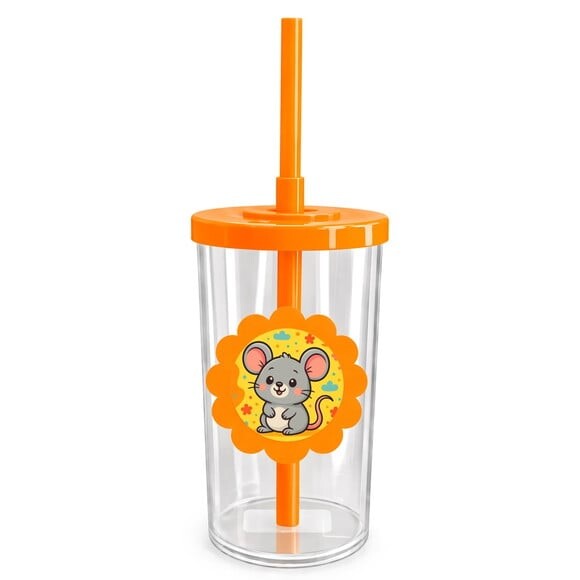 Copo Short Drink Flor Personalizado Ratinho Fofo