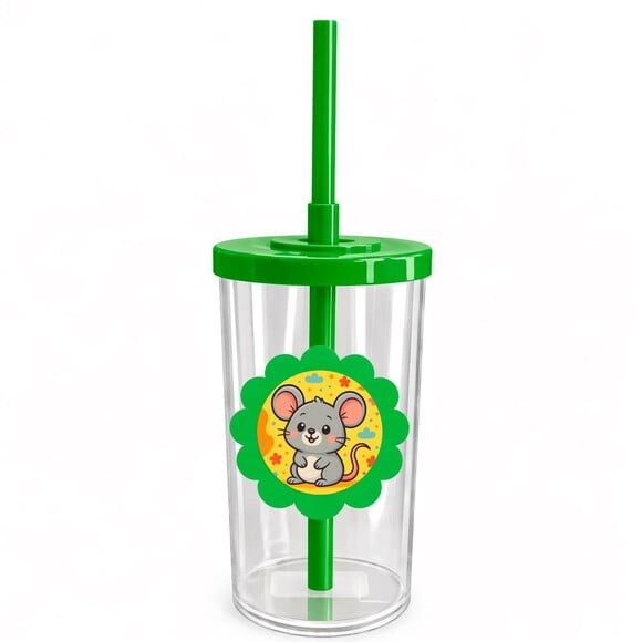 Copo Short Drink Flor Personalizado Ratinho Fofo