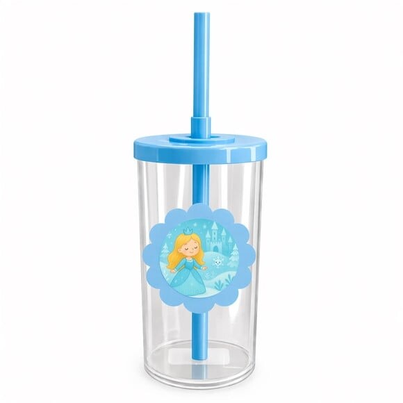 Copo Short Drink Flor Personalizado Reino Gelado Infantil