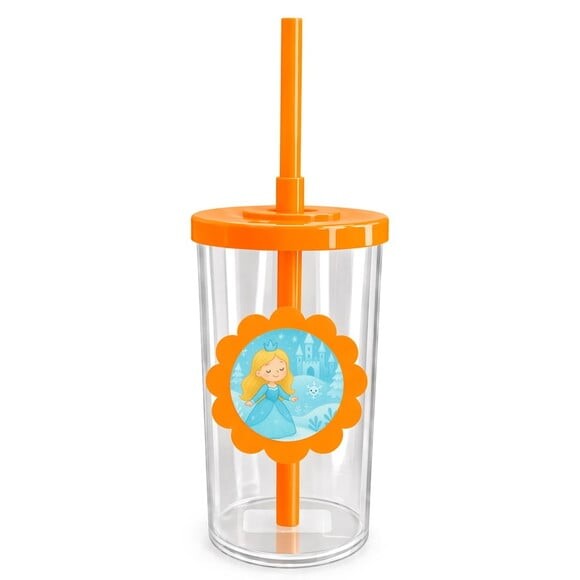 Copo Short Drink Flor Personalizado Reino Gelado Infantil