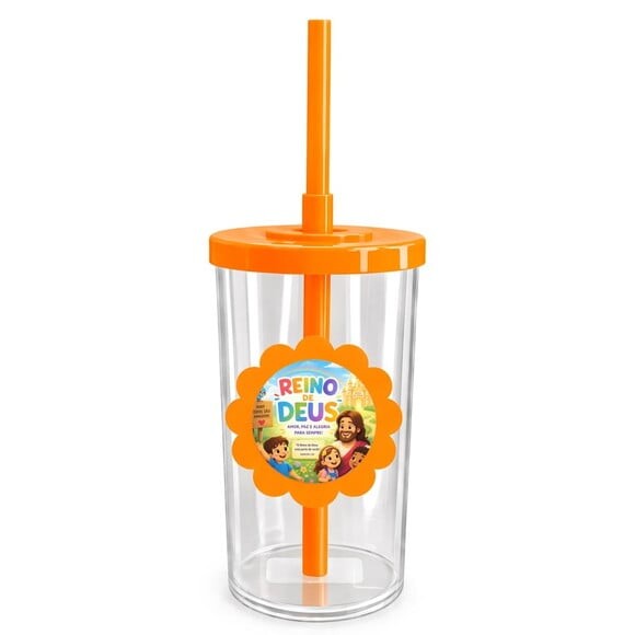 Copo Short Drink Flor Personalizado Reino de Deus