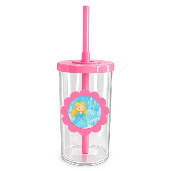 Copo Short Drink Flor Personalizado Reino Gelado Infantil