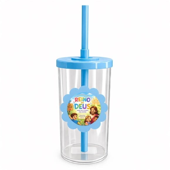 Copo Short Drink Flor Personalizado Reino de Deus