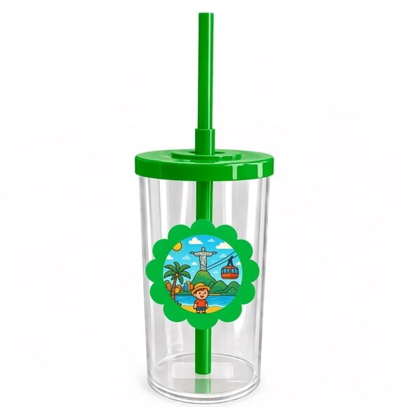 Copo Short Drink Flor Personalizado Rio de Janeiro