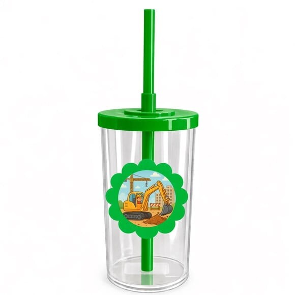 Copo Short Drink Flor Personalizado Retroescavadeira