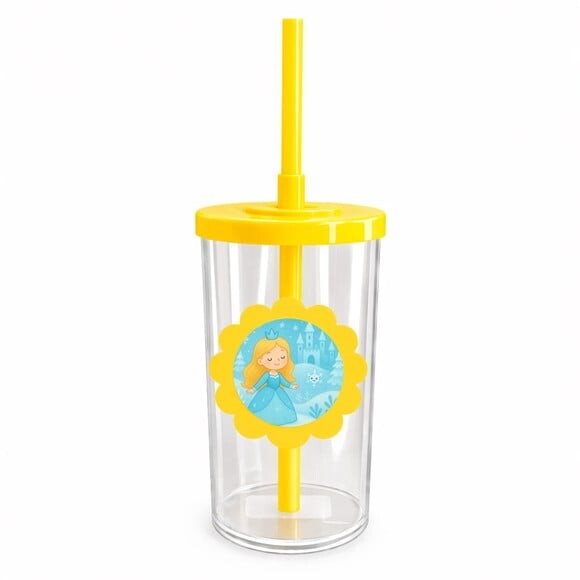 Copo Short Drink Flor Personalizado Reino Gelado Infantil