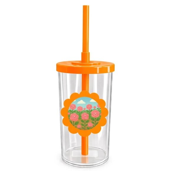 Copo Short Drink Flor Personalizado Rosas Fofas