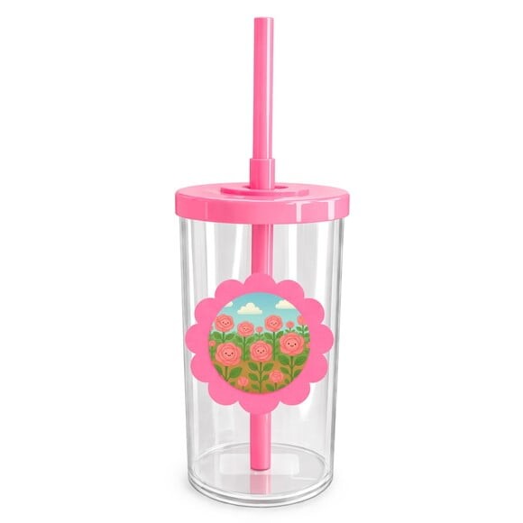 Copo Short Drink Flor Personalizado Rosas Fofas