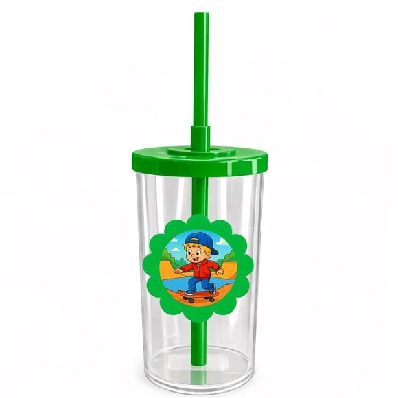 Copo Short Drink Flor Personalizado Skate Kids
