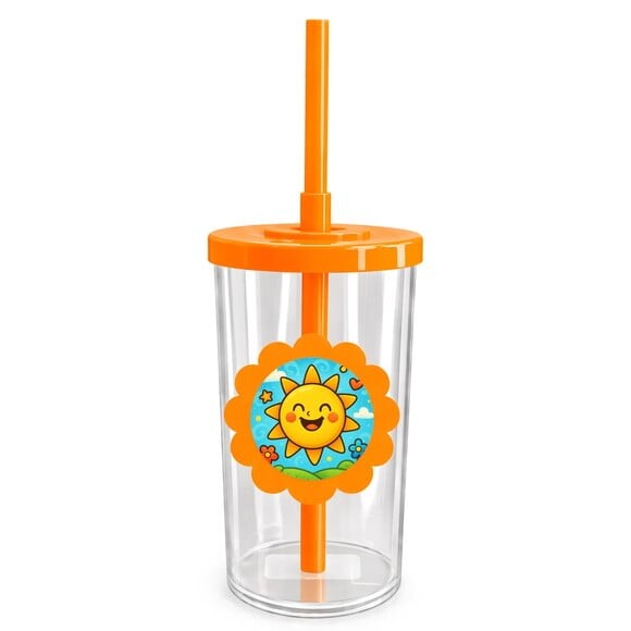 Copo Short Drink Flor Personalizado Sol Sorridente