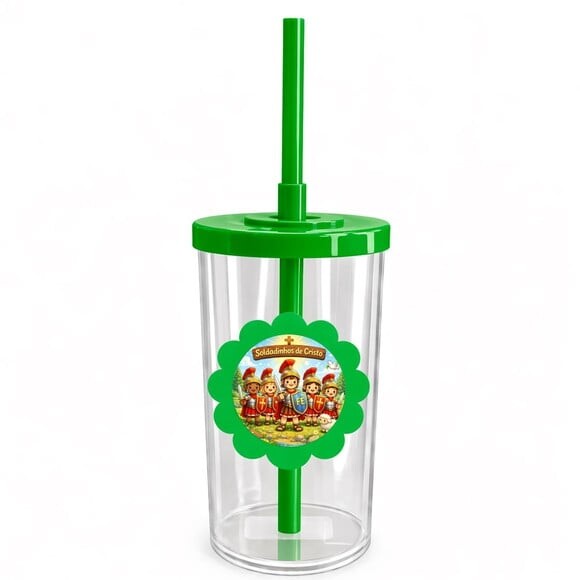Copo Short Drink Flor Personalizado Soldadinhos de Cristo