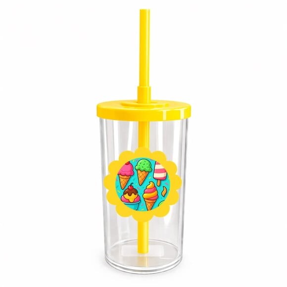 Copo Short Drink Flor Personalizado Sorvetes