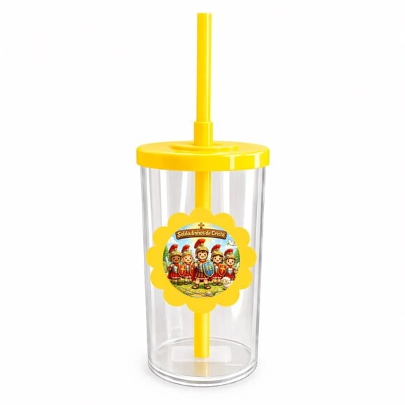 Copo Short Drink Flor Personalizado Soldadinhos de Cristo