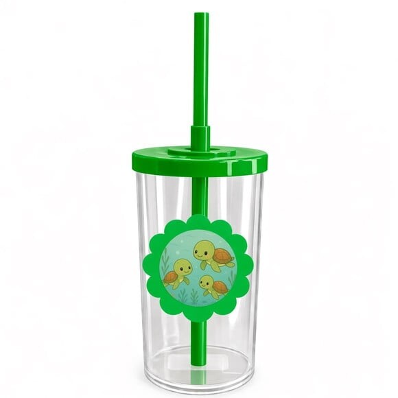 Copo Short Drink Flor Personalizado Tartaruguinhas